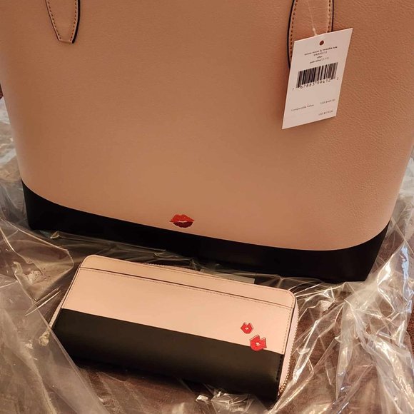 NWT Kate Spade x Disney Minnie Reversible Large Tote and Wallet - Picture 5 of 8